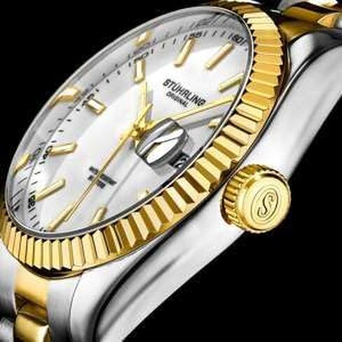 Stuhrling Original Men's Symphony Regent Coronet Stainless Steel Bracelet Watch in Saudi Arabia
