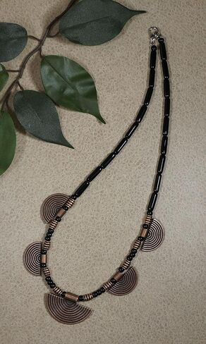 قلادة النحاس والأسود Boho Vintage Style Bib Necklace (20 ، النحاس ، الأسود) in Kuwait