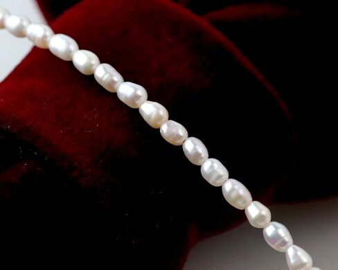 Tiny 2.5mm Natural Freshwater Pearl Choker, Real Genuine Rice-shaped Freshwater Pearls, Daily Dainty Minimalist Necklace, Gift for Women, Adjustable from 15-17 inches in Saudi Arabia