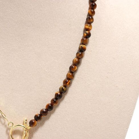 POSHPENDANT Handmade Rose Quartz Lariat Toggle Necklace – Natural 6mm Rose Quartz Beads – Love & Compassion – 21 Inch 18K Gold-Plated Brass Chain – Pearl Drop Pendant – Gift for Her in Saudi Arabia