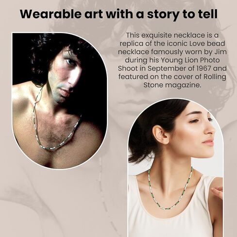 Doors Tribute - Exact Replica of Love Bead Necklace worn by Morrison on Rolling Stone Cover in Saudi Arabia