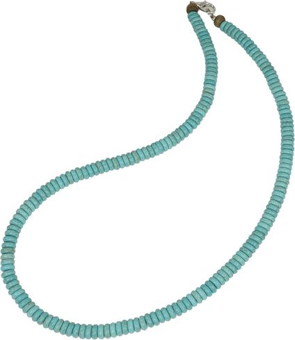 Unisex Turquoise Magnesite Gemstone Beaded Necklace – Size Choices (16 inches long) in Saudi Arabia