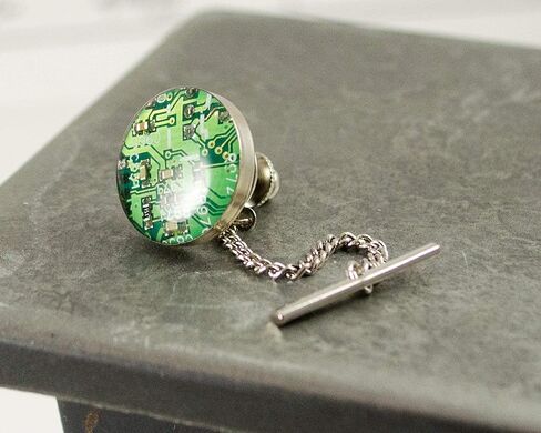 Recycled Circuit Board Tie Tack in Saudi Arabia