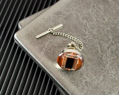 Recycled Circuit Board Tie Tack in Saudi Arabia