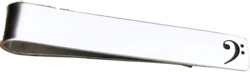 Bass Clef Note Silver Stainless Steel Tie Bar Clip in Saudi Arabia
