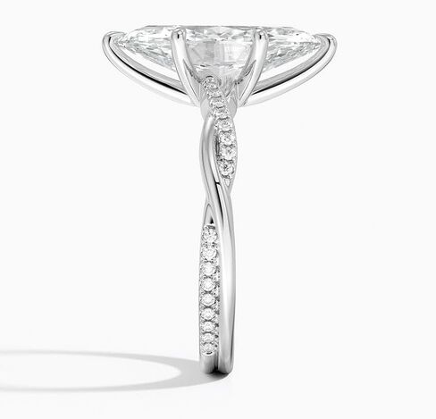 1-3 CT Marquise Moissanite خاتم الخطوبة عديمة اللون VVS1 10K 14K 18K الذهب الصلب و 925 Sterling Silver Twisted Vines Moissanite Hishaft Gift for Women (الحجر الرئيسي: 2 قيراط ، أصفر) in Kuwait
