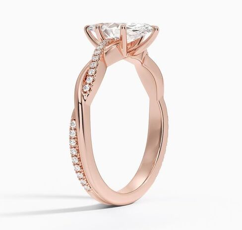 1-3 CT Marquise Moissanite Engagement Ring Colorless VVS1 10K 14K 18K Solid Gold & 925 Sterling Silver Twisted Vines Moissanite Ring Christmas Gift For Women (Main Stone : 2 Carat, Yellow) in Saudi Arabia