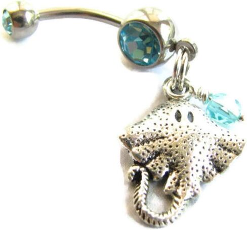Belly Button Ring Stingray/Manta Ray Ocean Navel Piercing Belly Ring in Saudi Arabia
