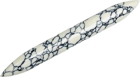 Howlite Crystal Septum Tusk Spike Nose Jewelry, Size 14g to 1/2", Wholesale Available (8g (3mm)) in Saudi Arabia