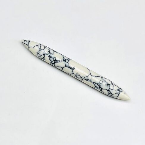 Howlite Crystal Septum Tusk Spike Nose Jewelry, Size 14g to 1/2", Wholesale Available (8g (3mm)) in Saudi Arabia