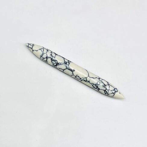 Howlite Crystal Septum Tusk Spike Nose Jewelry, Size 14g to 1/2", Wholesale Available (8g (3mm)) in Saudi Arabia