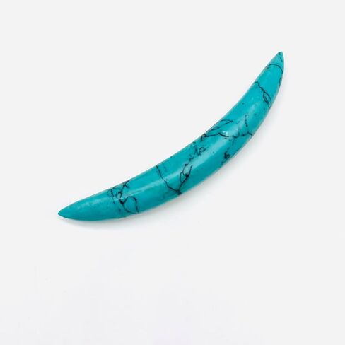 Blue Turquoise Crystal Curved Septum Tusk, Tribal Septum, Nose Pincher, Handmade Organic Gauges, Size 12g (2mm) to 0000g (12 mm) & Customized Wholesale Also Available (10g (2.5mm)) in Kuwait