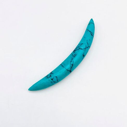 Blue Turquoise Crystal Curved Septum Tusk, Tribal Septum, Nose Pincher, Handmade Organic Gauges, Size 12g (2mm) to 0000g (12 mm) & Customized Wholesale Also Available (10g (2.5mm)) in Kuwait