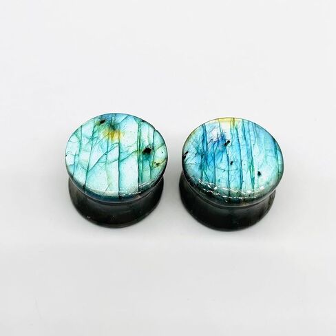مجوهرات الجسم Naga أذن المقابس ، 8G (3 مم) إلى 2-1/8 "(54 ملم) ، زوج من الكريستال الفلاش الأزرق في السماء ، المصنوع يدويا ، (مجموعة 2) (6G (4 مم)) in Saudi Arabia