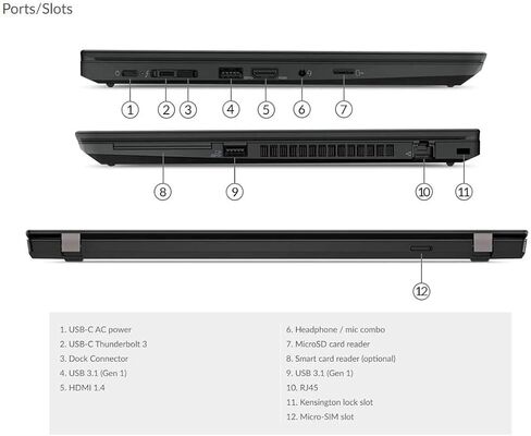 لينوفو ثينك باد T490 كمبيوتر محمول 14 بوصة فل اتش دي، انتل كور i5-8365U رباعي النواة، 16 جيجا DDR4 رام 512 جيجا اس اس دي، نوع C، HDMI، ويندوز 10 برو (متجدد) in Saudi Arabia
