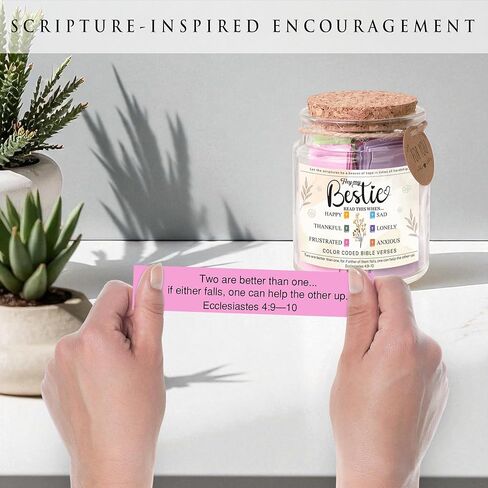 Wifey Bible Verse Jar – Valentine's Day Gifts for Wife, 92 Color-Coded Bible Verses “Read This When" | Faith Encouragement Gift for Her, Anniversary in Kuwait