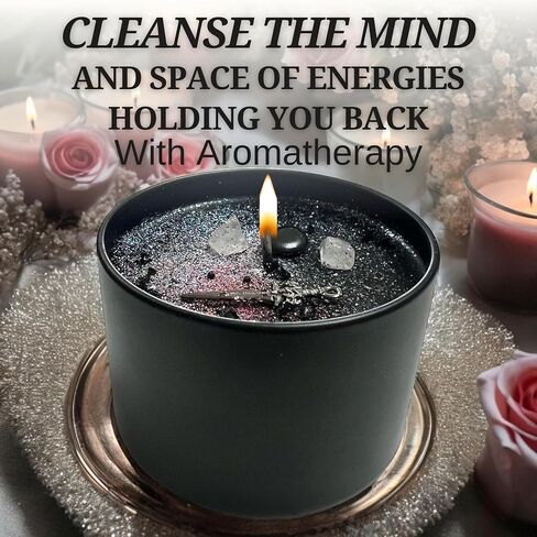 Destroy Everything Spiritual Candle to Cut Ties, Remove hexes and Bad luck | Energy cleansing | Soy Candles Non Toxic | Sage Candle | Cleanse Your Home & Calm and Relax (Small 4oz) in Saudi Arabia