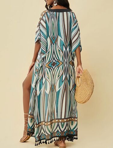 Bsubseach Kimonos for Women Open Front Kimono Cover ups for Swimwear Women Tassel Bikini Swim Coverup with Drawstring Blue in Saudi Arabia