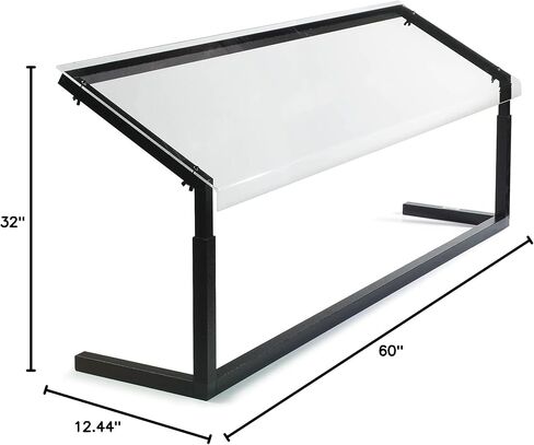 Carlisle FoodService Products Buffet Bar Adjustable Sneeze Guard for Catering, Buffets, Restaurants, Plastic, 73.25 Inches, Black in Saudi Arabia