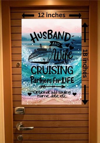 تزيين باب سفينة الرحلات المغناطيسية المخصصة ، لافتة باب سيروز كبيرة ، زوج وزوجة يبحر الشركاء مدى الحياة ، ديكور مخصص للرحلات البحرية ، علم سفينة الرحلات البحرية (بدون تخصيص) in Kuwait