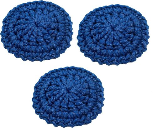 حزمة Scrubbies الطبق من 3 نايلون نايلون ناعمة ومتينة للأواني ، المقلاة ، الأطباق ، قمم الموقد ، الخضار (الشوك الأزرق) in Kuwait