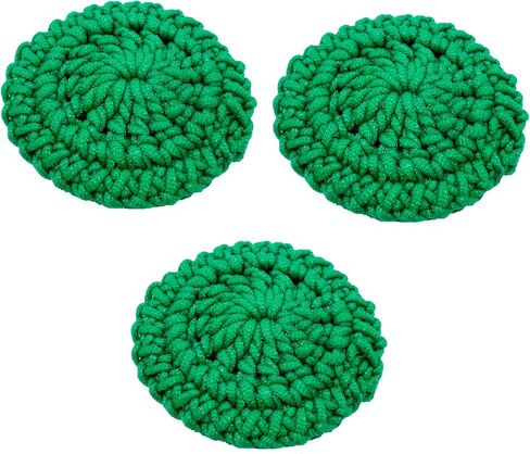 حزمة Scrubbies الطبق من 3 نايلون نايلون ناعمة ومتينة للأواني ، المقلاة ، الأطباق ، قمم الموقد ، الخضار (الشوك الأزرق) in Kuwait