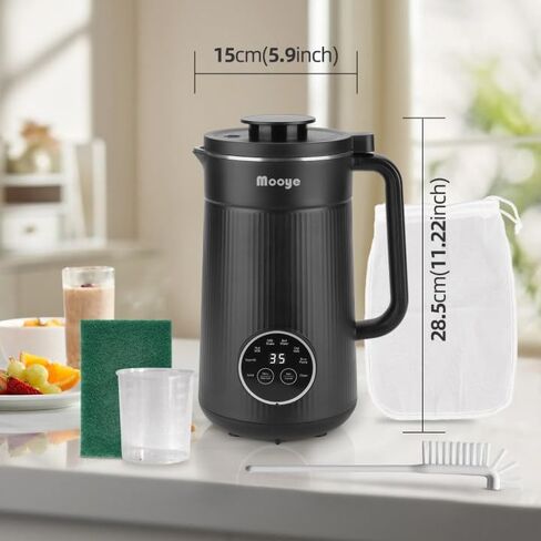 35oz/1000ml Nut Milk Maker with Nut Milk Bag - 8 in 1 Automatic Soy Machine for Homemade Almond, Oat, Soy Milk Machine - 10 Blades, 12 Hours Timer, Self-Cleaning Dairy-Free Beverages Maker in Kuwait