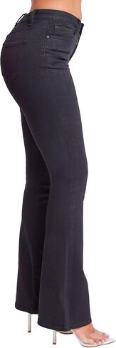YMI Womens Basic 5 Pocket 1 Button High-Rise Flare in Saudi Arabia