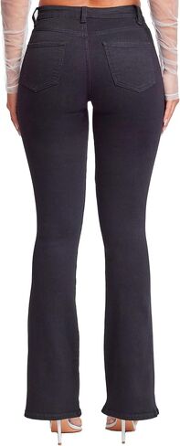 YMI Womens Basic 5 Pocket 1 Button High-Rise Flare in Saudi Arabia