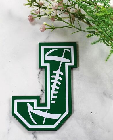 Sports Themed Wooden Letter for Boy's Room - Sports Room Decor (Football) in Saudi Arabia