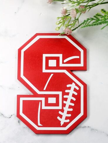 Sports Themed Wooden Letter for Boy's Room - Sports Room Decor (Football) in Saudi Arabia
