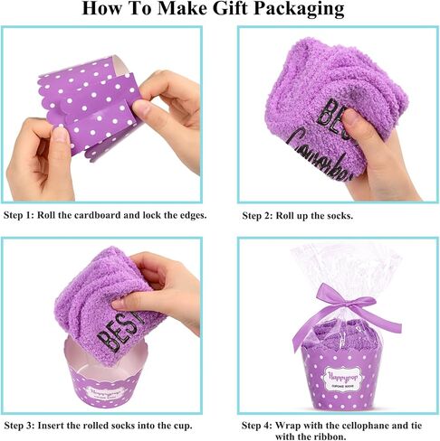 HAPPYPOP Funny Congratutions Gifts For Her Sober Gifts, Fuzzy Graduation socks Inspirational Cancer Motivational Cupcake Socks in Kuwait