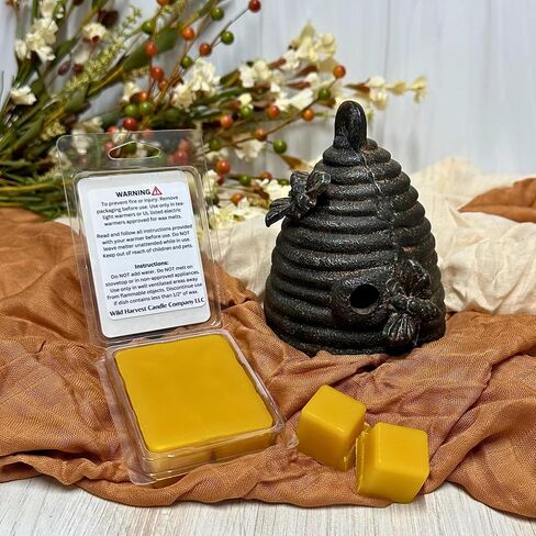 Lemon Lavender Scented, 1-Pack Pure Beeswax Melts for Warmers, Wild Harvest Candle Company, 3 oz Beeswax Tarts Cubes, Hand Poured Made in USA, Phthalate Free in Saudi Arabia