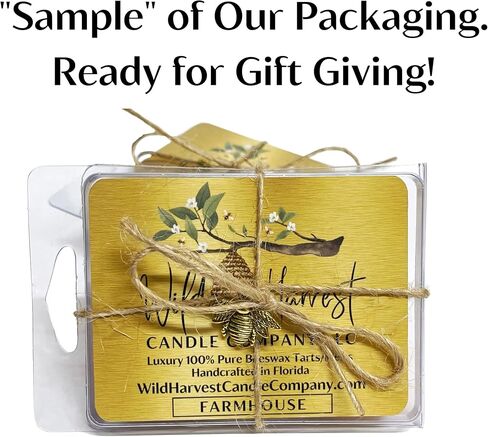 Lemon Lavender Scented, 1-Pack Pure Beeswax Melts for Warmers, Wild Harvest Candle Company, 3 oz Beeswax Tarts Cubes, Hand Poured Made in USA, Phthalate Free in Saudi Arabia