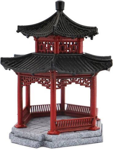 KARESANSUI Mini Chinese Pagoda for Aquarium - Terrarium Decor, Chinese Architecture Diorama, Fairy Garden Accessories, Paludarium Decor, Zen Garden Kit, Miniature Pagoda, Shelf Decor in Saudi Arabia
