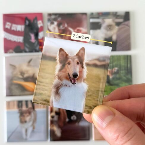 Custom Photo Magnet 2x2" – Set of 1 – Personalized Square Fridge Magnet with Your Picture – 50x50mm Keepsake for Baby Photos, Pets, Memorials, Kids’ Art, Family Moments, Weddings & Thoughtful Gifts in Saudi Arabia