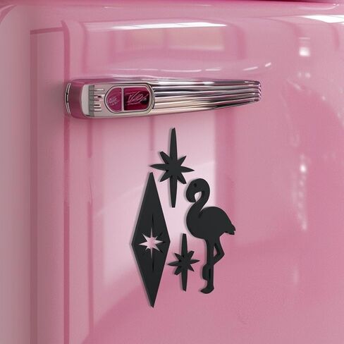 Atomic Flamingo Diamonds Starburst Midcentury Modern Fridge Magnets Art Refrigerator Kitchen Décor 1960s Retro 50s Home Office MCM (Teal) in Kuwait