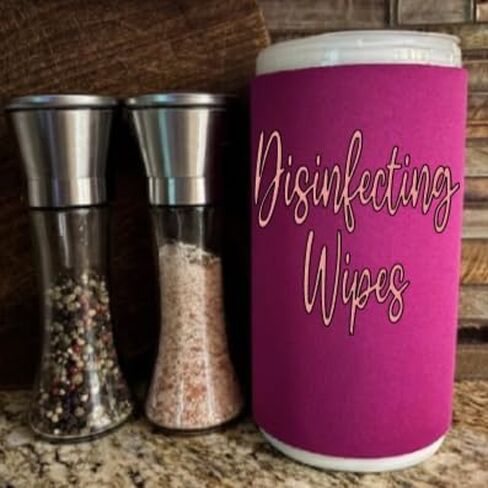 Rose Gold Script Decorative Cleaning Wipe Covers (Large, Gray) in Saudi Arabia
