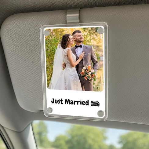مقطع مقاورة عيد الأب المخصصة - أفضل أبي على الإطلاق إطار صورة السيارة | Polaroid Style Car Car Photo Clip | مخصصة هدية حامل صورة Sun Sun Visor لأبي من الابن أو الابنة in Kuwait