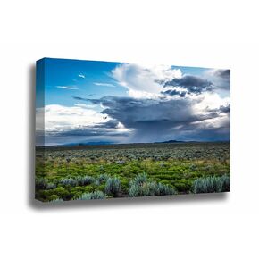 Southwestern Photography Canvas Wall Art (على استعداد للتعليق) غلاف معرض العواصف الموسمية الرعدية والجبال بالقرب من Taos New Mexico High Desert Nature Decor (1.5 ، 20 "× 30")