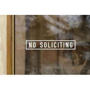 Premium White Vinyl Decal 13 × 3 بوصات: لا تمسك في الجزء الداخلي من نافذة واجهة المتجر وتحية الباب الأمامي الأنيق ، لا يوجد ملصق بائع داخل المرفق