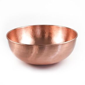 Luxury 100% Pure Copper Foot Bath – Large Premium Hand-Hammered Green Patina Pedicure Bowl for Spa & Relaxation – Solid Copper Basin