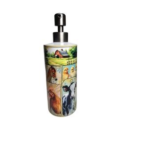 FARM, FARM ANIMALS, COUNTRY Stainless Steel Soap Dispenser, Soap Dispenser for Kitchen Sink, Bathroom, Shower, Laundry Room, Kitchen Countertop