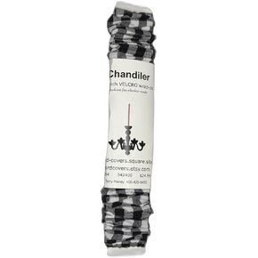 Black Gingham Cord Cover (54 wrap-on)