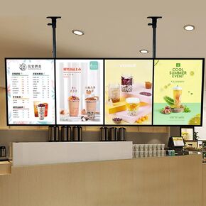 Slim Snap Frame LED Light Box, LED Restaurant Menu Board, LED Backlit Menu Board For Restaurant Cafe Shops Wall Mounted Billboard (70x50cm)