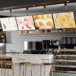 Slim Snap Frame LED Light Box, LED Backlit Menu Board Screen for Restaurant Cafe Shops Wall Mounted Billboard for Cafe Shop (70x50cm)