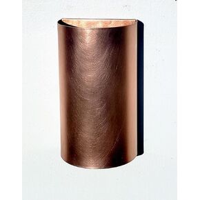 Copper Wall Sconce (Large 17 inches tall, Clear Acrylic top, Light Antique Copper)