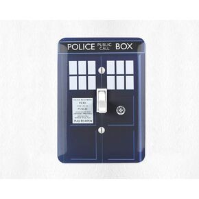Tardis Switch Plate Cover Doctor Who Light Switch Cover Tardis Gift Doctor Who Gift Tardis Decor