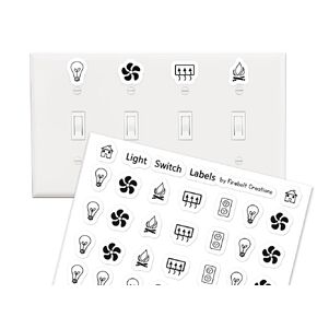 Light Switch Labels, switch plate stickers, USA