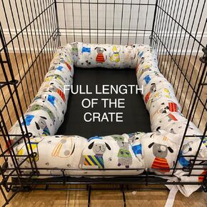 Dog Crate Pillow Bumper in Cozy Flannel